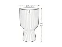 Bloempot - Elho - Vibes Fold Coupe - Wit - L 30 x B 29,5 x H 45 cm - Binnen - 100% gerecycled - thumbnail
