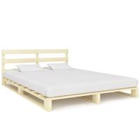 Bedframe pallet massief grenenhout 180x200 cm - thumbnail