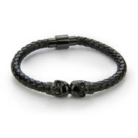 Paul McNeal MB0037BB Lederen Armband Lengte 21cm - thumbnail