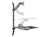Equip 650170 houder & standaard all-in-one pc/werkstation 8 kg Zwart 43,2 cm (17 ) 81,3 cm (32 ) - thumbnail
