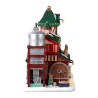 Lemax santa&apos;s reindeer stables verlicht kersthuisje Santa&apos;s Wonderland 2023 - thumbnail