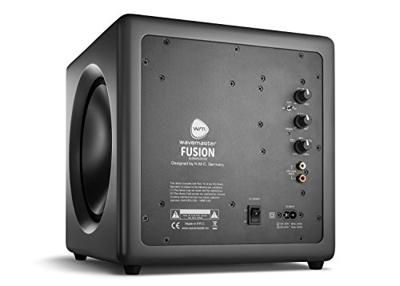 Wavemaster 66400 Fusion - Actieve subwoofer (125 watt) met ingebouwde klasse D-versterker, universeel inzetbaar - geoptimaliseerd voor 2.0 luidsprekersystemen, Stone Grey