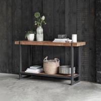 DTP Home Sidetable 'Beam' Teakhout, 140cm, kleur Naturel - thumbnail