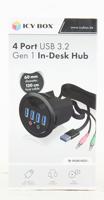 ICY BOX USB-C (USB 3.2 Gen 2) multiport hub 6 poorten Zwart - thumbnail