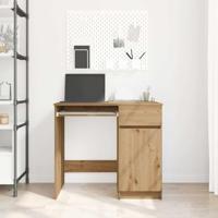 Bureau ambachtelijk 86x49x76 cm spaanplaat eikenkleurig - thumbnail