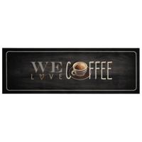 VidaXL Keukenmat wasbaar koffietekst 60x180 cm fluweel - thumbnail