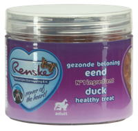 RENSKE HOND GEZONDE BELONING MINI HARTJES EEND - thumbnail