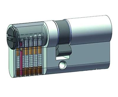 YALE losneembare slotcilinder - voor buiten- / toegangsdeur - 6 pins - 4 sleutels - 40 x 40 mm