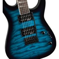 Jackson JS Series Dinky JS20 DKQ 2PT Transparent Blue Burst elektrische gitaar - thumbnail