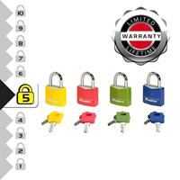 Masterlock 40mm - 21mm hardened steel shackle, 6mm diam. - double locking - 4-pin - 9141EURDCOL - thumbnail