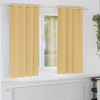 VidaXL Zwart-out gordijnen met ringen 2 pcs beige 175 x 140 cm - thumbnail