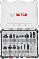 Bosch Accessoires 15-delige gemengde freesset - schachtdiameter 6 mm - 2607017471 - thumbnail