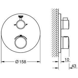 Grohe Grohtherm Afbouwdeel Thermostaat Chroom