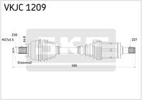 Aandrijfas VKJC1209 - thumbnail