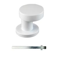 HDD Pro Voordeurknop Top Plat Schuin Op Rozas Wit Structuur - thumbnail