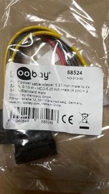 Molex naar SATA voedingskabel
