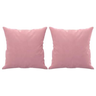 Driezitsbank met sierkussens 180 cm fluweel roze