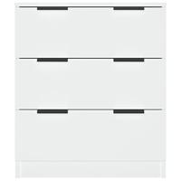 Dressoir 60x30x70 cm bewerkt hout wit - thumbnail