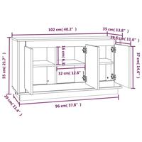 Dressoir 102x35x55 cm bewerkt hout sonoma eikenkleurig - thumbnail