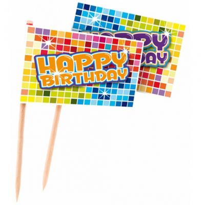 Feestprikkers Happy Birthday Blocks (24st)