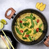 Westinghouse Pannenset Marble Wood - Braadpan ø 24 cm & steelpan ø 18 cm - inductie en alle andere warmtebronnen - 2 Delig - thumbnail