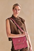 Pip Studio Frances Schoudertas Medium Streep Roze - thumbnail