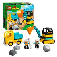 LEGO DUPLO - Truck & Graafmachine met rupsbanden Constructiespeelgoed - thumbnail