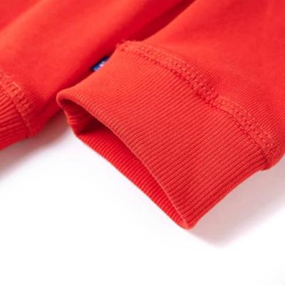 Kindertrui met capuchon 128 rood