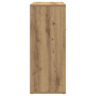 Dressoir 60x30x75 cm bewerkt hout artisanaal eikenkleurig