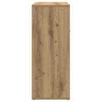 Dressoir 60x30x75 cm bewerkt hout artisanaal eikenkleurig - thumbnail