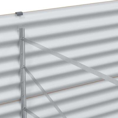 Verhoogde plantenbak 390 x 100 x 68 cm Gegalvaniseerd staal