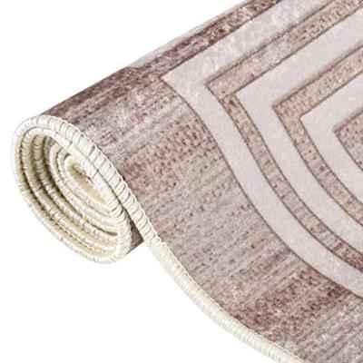 VidaXL Vloerkleed wasbaar anti-slip 120x180 cm beige