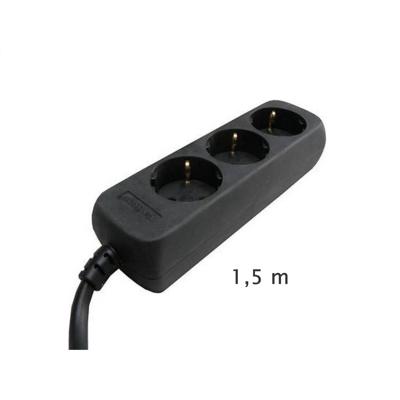 VB Stekkerdoos tcd 3V +RA 1.5 meter 3x1.0mm² Zwart VB Stekkerdoos tcd 3V +RA 1.5 meter 3x1.0mm² Zwart