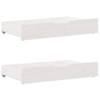 Bedframe zonder matras massief grenenhout wit 160x200 cm - thumbnail