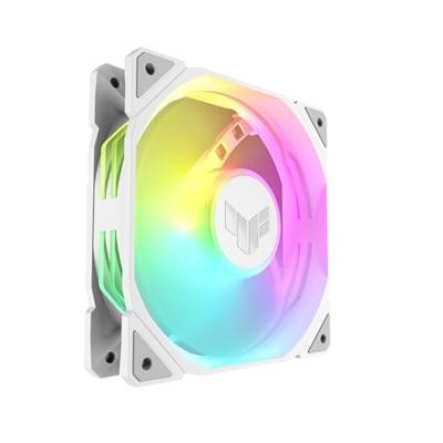 Asus TUF GAMING TR120 FAN ARGB WH PC-ventilator Wit (b x h x d) 120 x 120 x 28 mm Incl. LED-verlichting