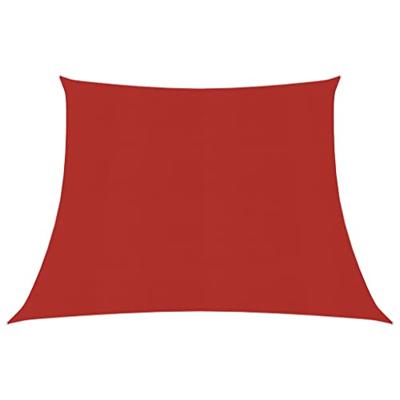 VidaXL Zonnezeil 160 g/m² 3/4x2 m hdpe rood