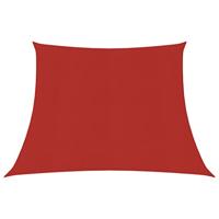 VidaXL Zonnezeil 160 g/m² 3/4x2 m hdpe rood - thumbnail