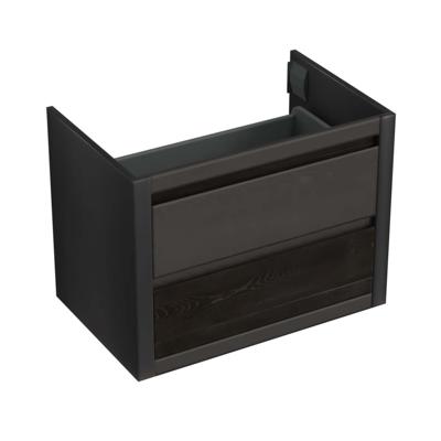 Onderkast Forzalaqua Gela 80x51x60 Cm 2 Softclose Lades Eiken Black Oiled Onderkast Forzalaqua Gela 80x51x60 Cm 2 Softclose Lades Eiken Black Oiled