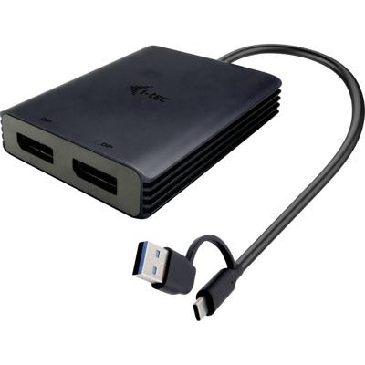 I-tec USB-A/USB-C Dual 4K/60 Hz DisplayPort Video Adapter I-tec USB-A/USB-C Dual 4K/60 Hz DisplayPort Video Adapter