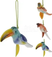 Windgong Vogel Porselein 16cm Assorti 1st - thumbnail