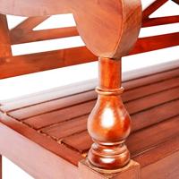 Bank Batavia 98 cm massief mahoniehout donkerbruin - thumbnail