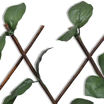 VidaXL Tuinlatwerk 5 st met kunstbladeren 180x90 cm wilg