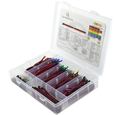 Quadrios LED-assortiment Rood, Groen, Geel, Blauw, Koud-wit, Warm-wit 5 mm 20 mA 3.0 V Quadrios LED-assortiment Rood, Groen, Geel, Blauw, Koud-wit, Warm-wit 5 mm 20 mA 3.0 V