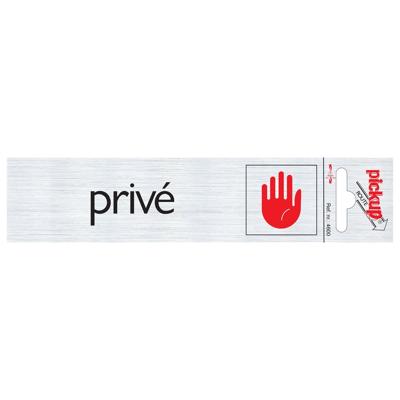 Bord Alulook Prive - 165x44 mm zelfklevend.
