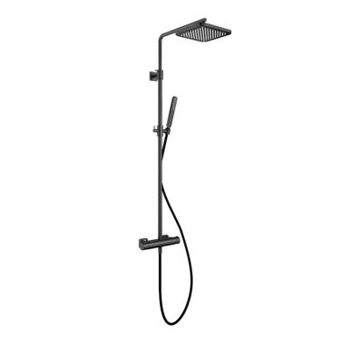 Thermostatische Stortdoucheset Hotbath Gal 128 cm Geborsteld Gunmetal PVD Thermostatische Stortdoucheset Hotbath Gal 128 cm Geborsteld Gunmetal PVD