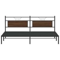 Bedframe zonder matras 200x200 cm spaanplaat bruin eikenkleurig - thumbnail