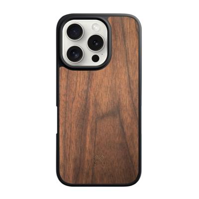 Woodcessories Bumper hoesje hout MagSafe iPhone 16 Pro Max - Walnut Woodcessories Bumper hoesje hout MagSafe iPhone 16 Pro Max - Walnut