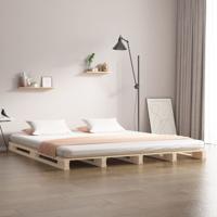 Palletbed massief grenenhout 140x190 cm - thumbnail