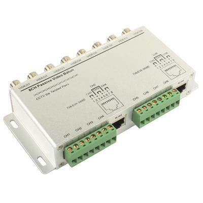 8-kanaals passieve UTP video balun