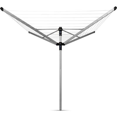 Brabantia lift-o-matic advance droogmolen met beschermhoes en wasknijpertas 60 meter metallic grey